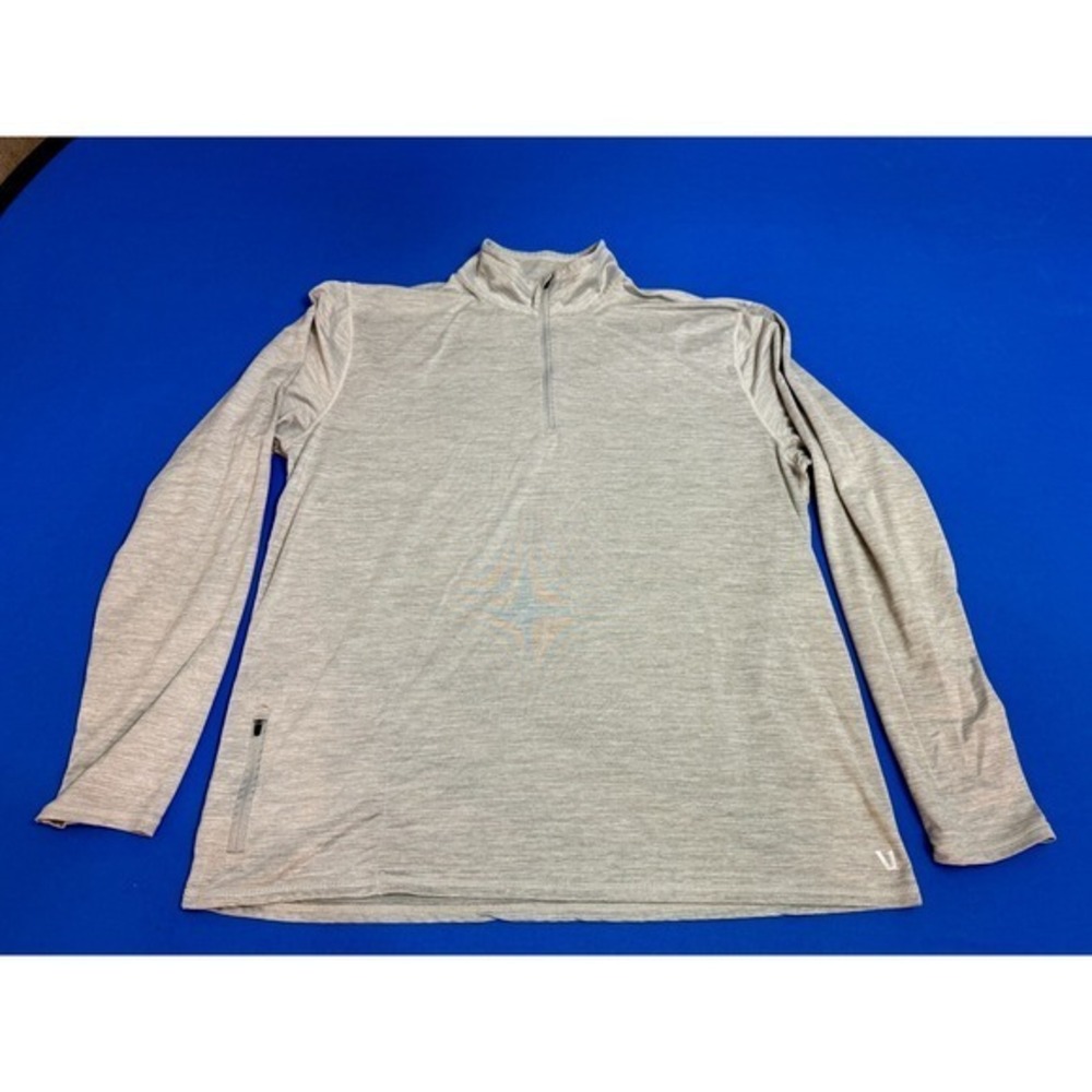 Vuori Quarter Zip Pullover XXL Heather Gray Lightweight Stretch‎ Athletic